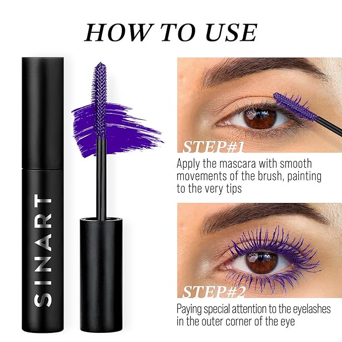 INART EXTRA LONG WEAR VOLUMIZING MASCARA (DARK PURPLE)