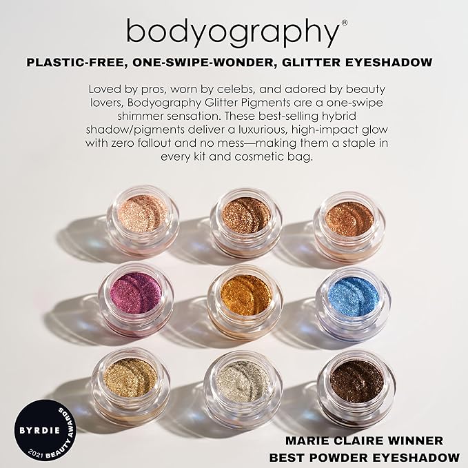 Bodyography Glitter Pigment - Sparkler Peach Gold for Women - 0.105 oz Eye Shadow