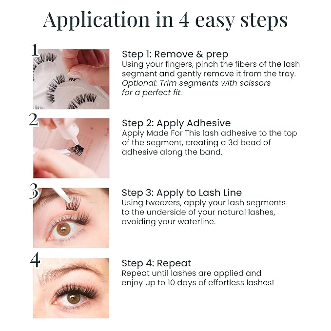 FlutterHabit Classic Collection Box, DIY Lash Extensions, Lash Clusters Kit, Up to 10 Day Wear, Natural & Classic Lashes, Salon Quality Eyelashes Extensions, 6 Sets of Lashes, No Lash Glue Included