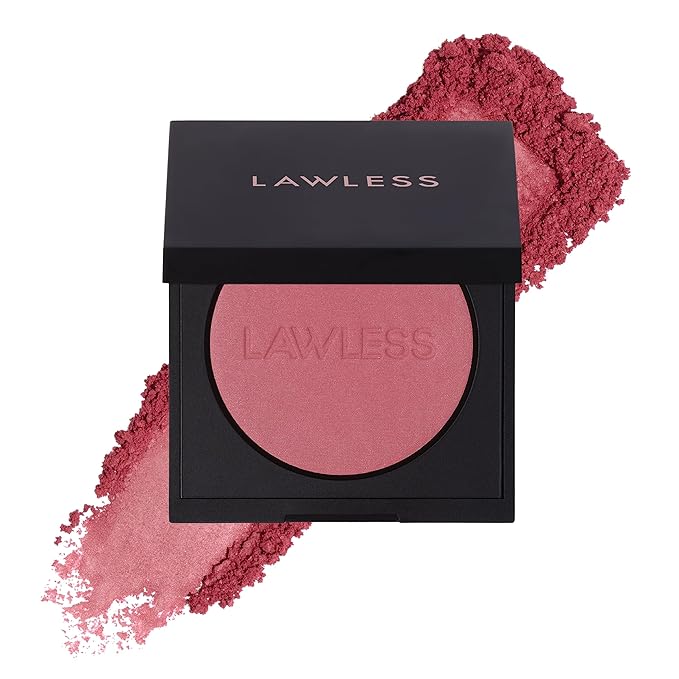 LAWLESS Make Me Blush Talc Free Velvet Blush, Indian Summer, Pink, 0.18 Ounce