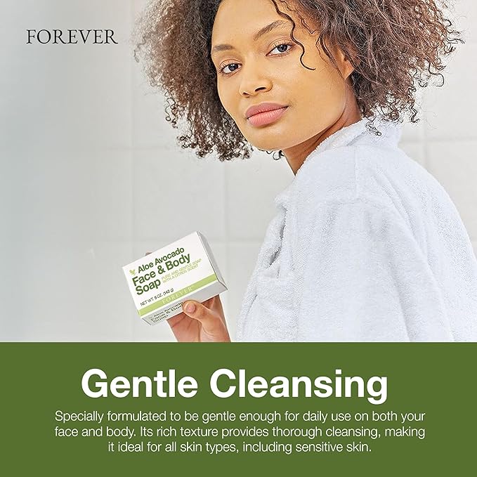 Forever Living - Aloe Avocado Face & Body Soap - Gentle Cleansing with Fresh Citrus Scent - Moisturizing - Pack of 2