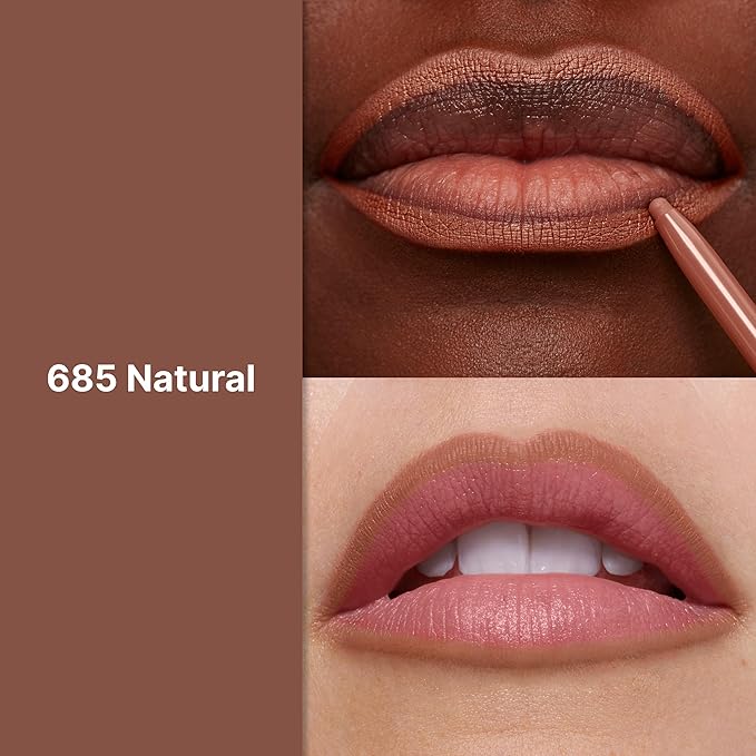 Revlon Colorstay Lip Liner Makeup with Built-in-Sharpener, Longwear Rich Colors, Smooth Application, 685 Natural, 0.01 oz