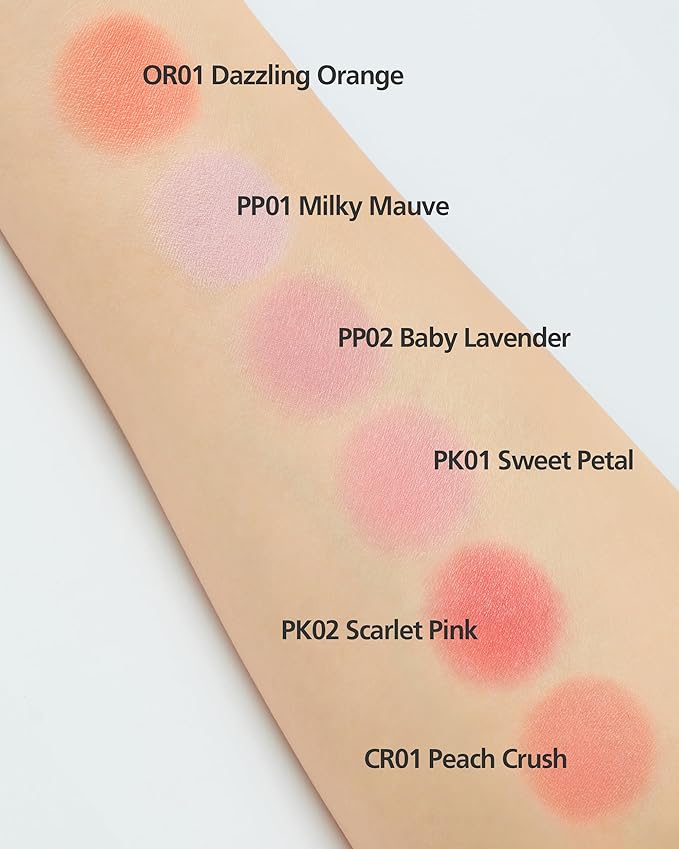 THESAEM Jelly Blusher OR01 Dazzling Orange - Velvety Finish Soft Jelly Powder Cheek - Easy Blending Formula- Lightweight, Smooth, Natural Buildable Blusher