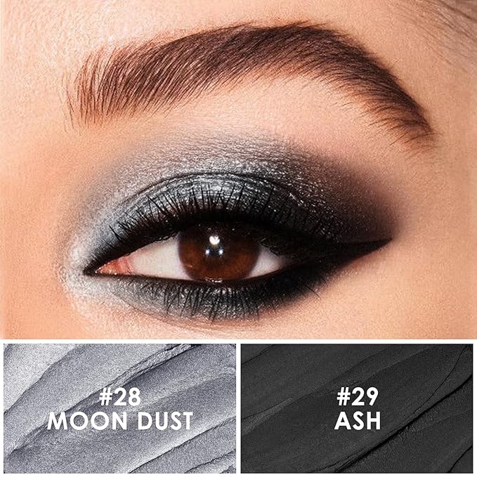FOCALLURE 2 Pcs Cream Eyeshadow Stick,Brightener Eyeshadow Pencil Crayon,Highlighter Eye Shadow Stick Sets with Crease-proof Formula,Long Lasting Waterproof Eye Shadow Make Up,Smoky-night