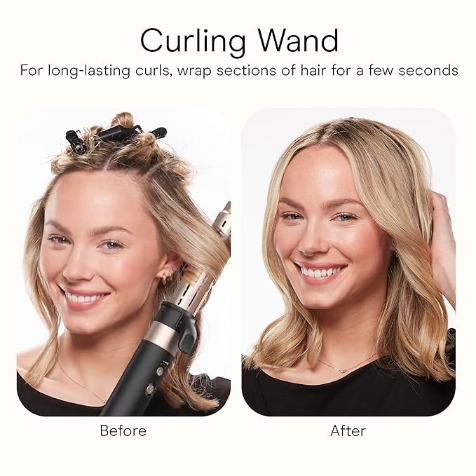 Infiniti PRO CONAIR™ Wet-to-Dry Styling Wand, Multi Hair Styling Tool for Curls, Waves, Blowouts, and Volume, 4 Attachments & Storage Bag, Amazon Exclusive, Black