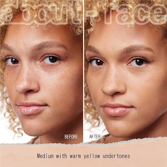 about-face THE PERFORMER Skin-Focused Foundation M3Warm – Medium Coverage, Long-Wear, Breathable & Buildable Base – Clean, Vegan, Hydrating Formula with Blue Agave & Chlorella – 1.08oz