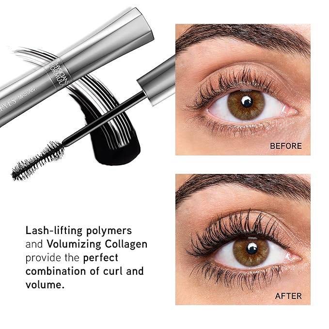 Physicians Formula Killer Curves Curling Mascara, Black, Full-Volume Lash-Lifting, Dermatologist Approved, Clinically Tested, Ophthalmologist Approved, Cruelty Free, Vegan