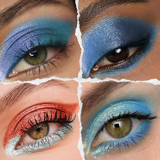 Galactic Assemble Eyeshadow Palette – Solar System Inspired 3D Planet Design, 14 Handcrafted Shimmer & Metallic Shades with Creamy Wet Texture, High-Pigmented Makeup Palette Gifts for Women & Girls