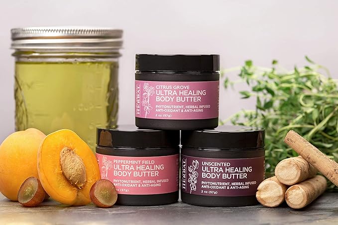Ora's Amazing Herbal Ultra Healing Body Butter, Intensive Unscented Moisturizer For Dry Skin, Fragrance Free Skin Cream, 8 oz Large