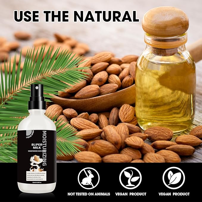 Super Milk Conditioning Hair Primer, Nourishes Softens Hair, Intensely Moisturizes, Anti Frizzy Dry Hair, Leave In Conditioner Spray for All Hair Types