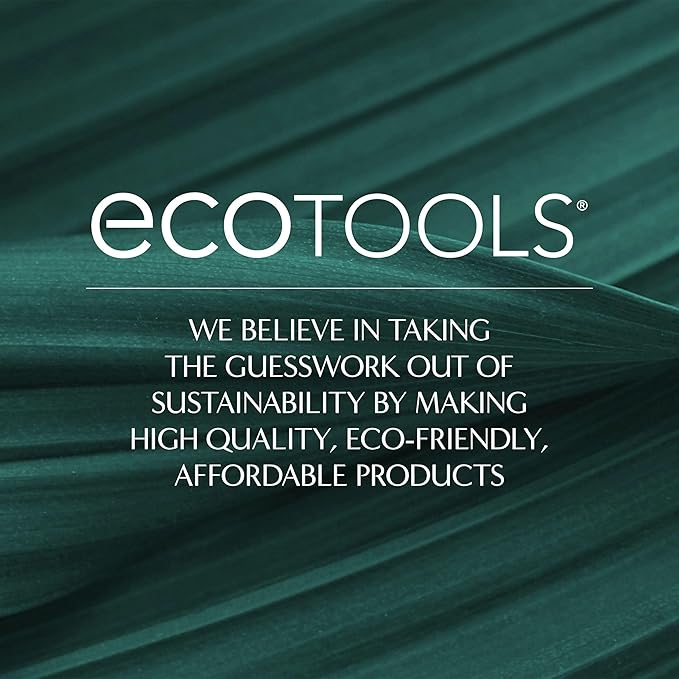 EcoTools Classic Foundation Face Brush, For Liquid, & Cream Foundation, Flat Foundation Brush, Makeup Brush For Natural Makeup, Buildable Coverage, Synthetic Bristles, Cruelty- Free, 1 Count