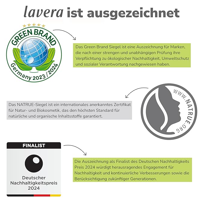 lavera Volume Mascara - Black - Voluminous Mascara with Shea Butter & Sunflower Oil for Lang Lasting Results - Eye Make Up - Black Mascara - PETA Certified - Vegan - Made in Germany - 0.3 Fl Oz
