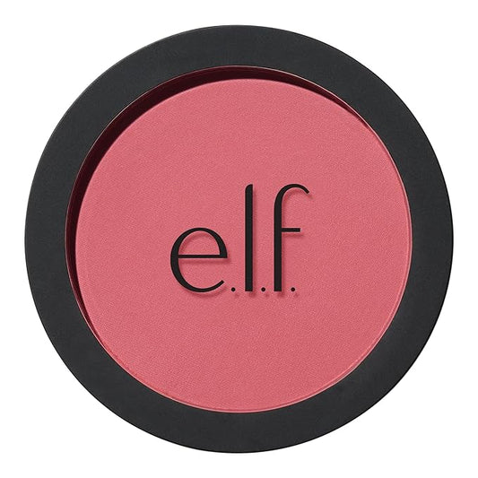 e.l.f. Primer-Infused Matte Blush, Long-Lasting, Lightweight & Buildable Powder Blush, Delivers A Matte Finish, Vegan & Cruelty-Free, Always Tempting