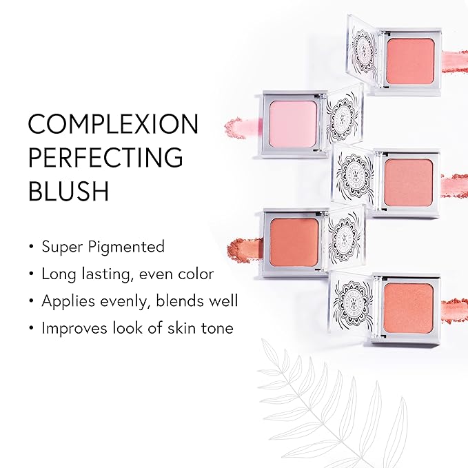 Honeybee Gardens Complexion Perfecting Blush in Rendezvous, Soft Neutral Rose, Pigmented, Vegan & Gluten-Free, 8.5g
