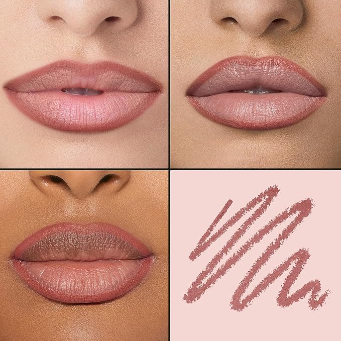 2-in-1 Lip Filler Liner w/Blending Tip, Creamy Matte Lip Pencil for Defining, Shaping & Featherproof Lock, Infused Jojoba Oil & Vitamin E, Vegan & Cruelty-Free, Peach Nectar