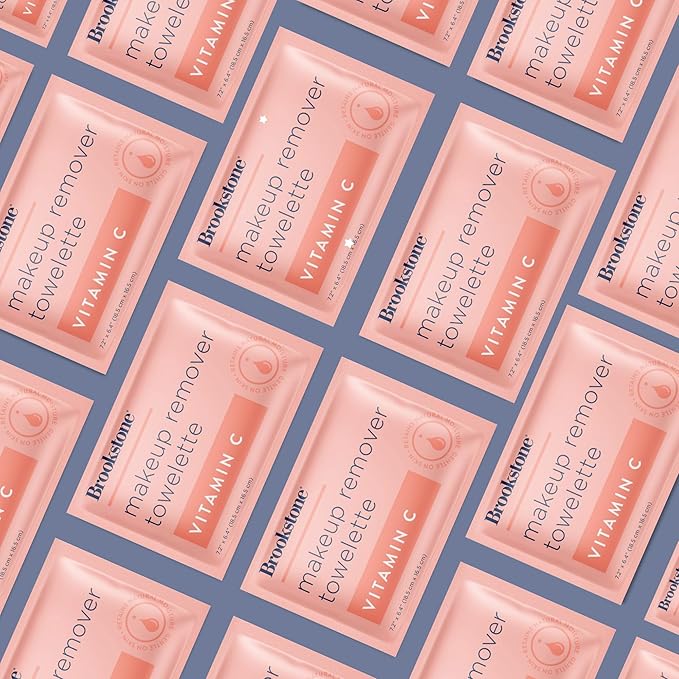 Brookstone Individual Makeup Remover Wipes - Ultra Soft, Makeup Remover Wipe Individually Wrapped, Gently Cleanse & Remove Makeup, 40 Count Makeup Wipes Individually Wrapped