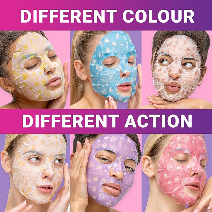 12 Pack of Sheet Face Masks Skincare - Collagen Face Mask Sheets with Hyaluronic Acid, Vitamin C, Snail Mucin - Facial Sheet Mask for Hydrating, Rejuvenating, Moisturizing