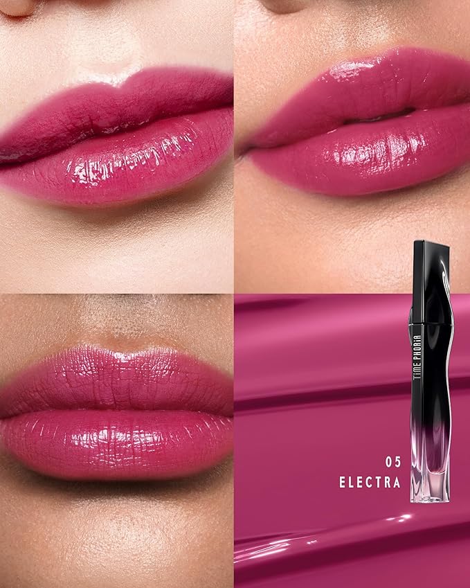 Stellar Dust Lip Stain 05 Electra, Transfer-Proof & Smudge-Proof Lip Gloss, Edgy Purple Tinted Glossy Finish, High-Pigment Vibrant Color, Hydrating Lightweight Long-Lasting Lip Makeup