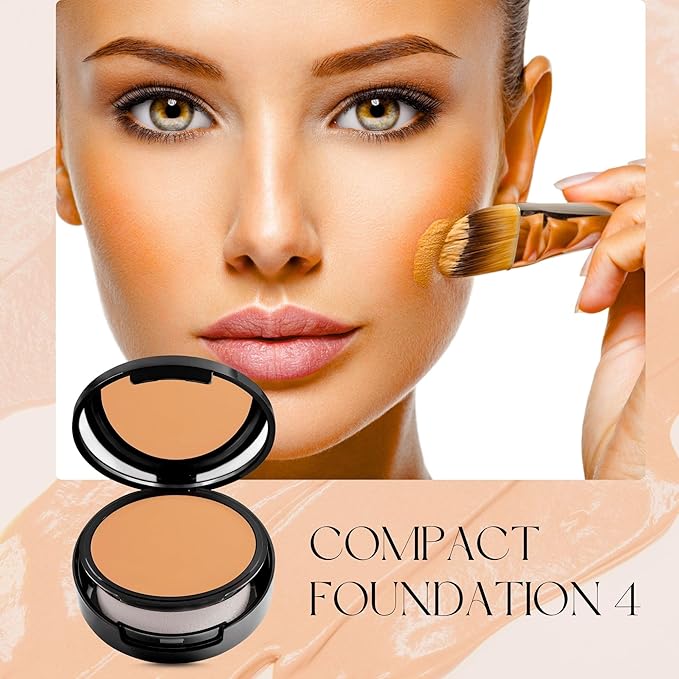 GA-DE High Performance Compact Foundation 4 - SPF, Lightweight, Full Coverage Makeup Powder Foundation - Camouflages Skin Imperfections - 0.4 oz