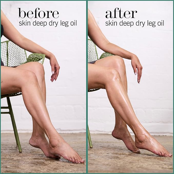 THISWORKS Skin Deep Dry Leg Oil – 100% Natural Body Oil Moisturizer with 13 Essential Oils & 6 Cold-Pressed Plant Oils, Hydrates & Nourishes Dry Skin, 5 oz / 150ml