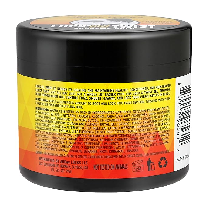 AllDay Locks Lock N Twist (10 oz) | Supreme Hold, No Frizz or Flaking | Hydrating, Nourishing Loc Booster | Grape & Avocado-Infused | Lock & Twist Braids, Locks, Twists, Cornrows | 10 oz