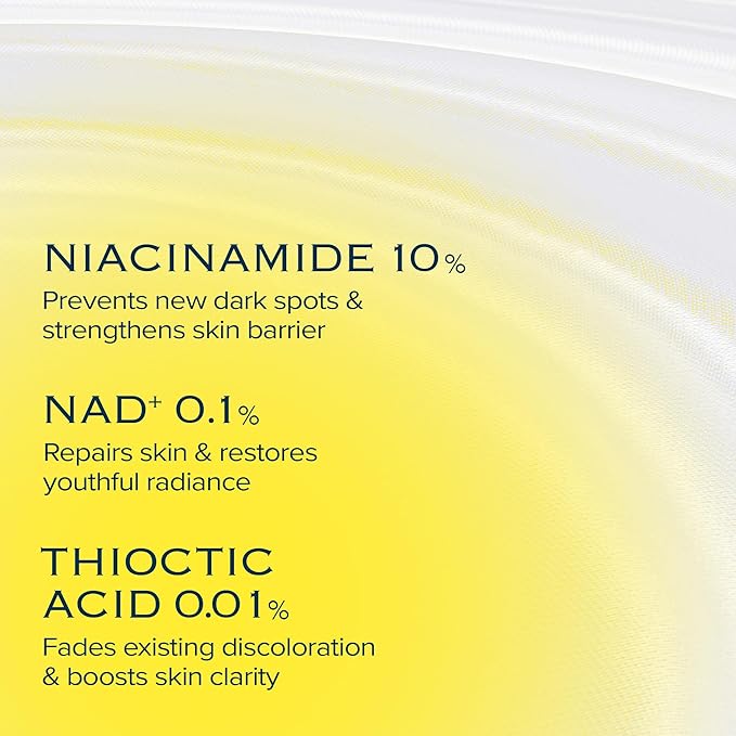 Dark Spot Ampoule | Korean Clinic Skincare - NAD+ 0.1% & Thioctic Acid 0.01% & Niacinamide 10% | Overnight Treatment for Melasma, Hyperpigmentation, Discoloration, Acne Scars | 15ml, 3pcs