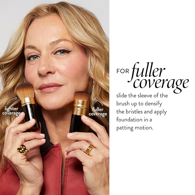 LAURA GELLER NEW YORK Award-Winning Baked Balance-n-Brighten Color Correcting Powder Foundation - Deep - Buildable Light to Medium Coverage - Demi-Matte Natural Finish