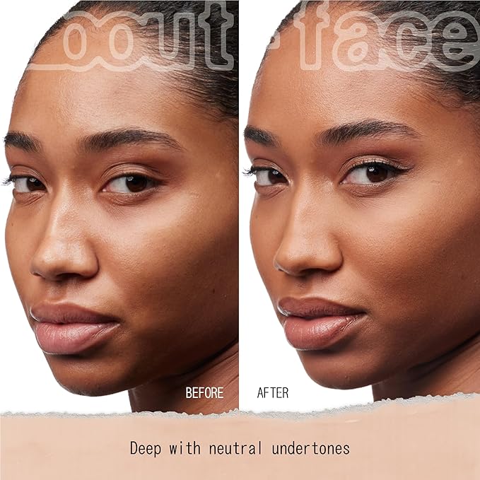 about-face THE PERFORMER Skin-Focused Foundation D1Neutral – Medium Coverage, Long-Wear, Breathable & Buildable Base – Clean, Vegan, Hydrating Formula with Blue Agave & Chlorella – 1.08oz