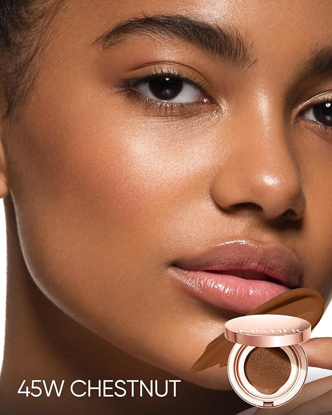 Full Coverage Cushion Foundation, Weightless, Skin Fit, Satin Glow Finish, Oil-Control Waterproof Foundation, Sweatproof Flawless BB Cream CC Korean Makeup