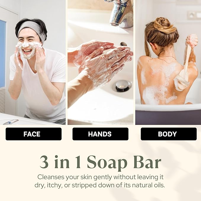 Wavertree & London Noir Scented Natural Soap Bar, 7oz Moisturizing French Triple Milled Soap Bar for Women & Men Enriched with Organic Shea Butter, Pure Bath & Body Soap (1 Bar)