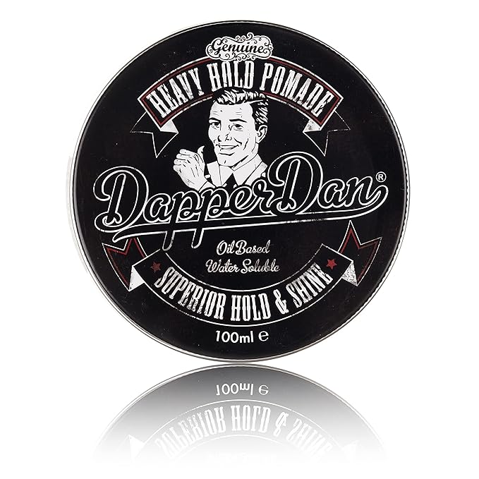 Heavy Hold Pomade By Dapper Dan, Superior Hold, Petrolatum Free, No Build Up, Liquorice & Vanilla Fragrance 100ml