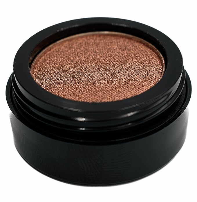 Warm Peach Pink Copper Kettle Red Shimmering Metallic Pressed Powder Single Vegan Eyeshadow; Talc, Paraben & Cruelty Free