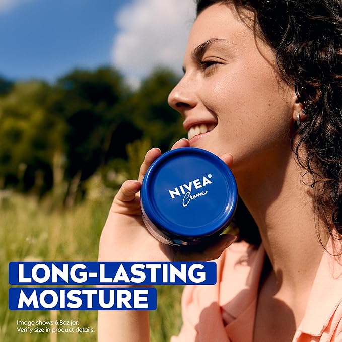 NIVEA Creme Face, Hand and Body Moisturizer Cream, Rich Body Cream for Dry Skin with Provitamin B5, Fast-Absorbing and Non-Comedogenic, Holiday Gifts for Self Care, 16 Oz Jar