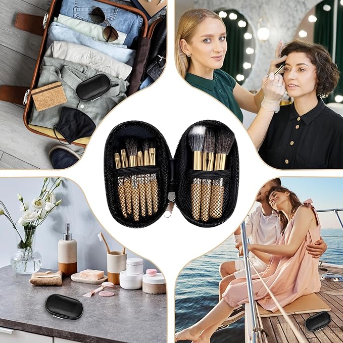 Makeup Brushes Set Gifts for Women, 9Pcs Complete Premium Synthetic Makeup Brush Set with Delicacy Storage Bag, Soft Bristles Suitable for Foundation, Concealer and Eyeshadow, Christmas Birthday Gifts