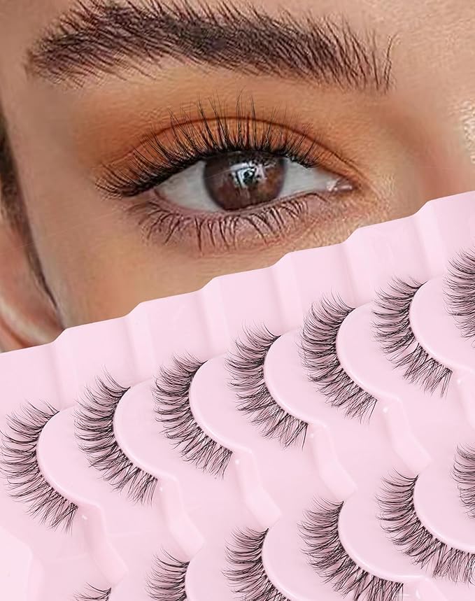 Frihappy Eyelashes Natural Fake Eyelashes Natural Eyelashes Natural Look Eye Lashes Wispy False Eyelashes FRH-18