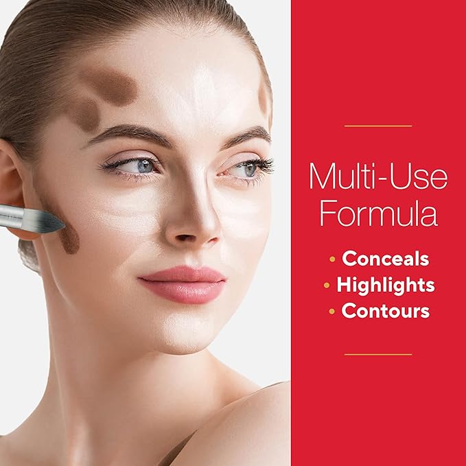 Mirabella Invincible For All Perfecting Under Eye Concealer Full Coverage - Hydrating Makeup Concealer for Dark Circles, Fine Lines & Wrinkles w/Hyaluronic Acid - Medium M130