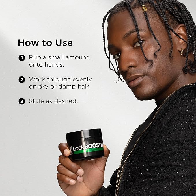 Style Factor Lock BOOSTER Loctician Green 5 oz - Premium Pomade with Buriti & Avocado Oils Max Hold, Unscented, Clean, Expert Styling Gel for Locs, Twists, Braids for All Hair Types