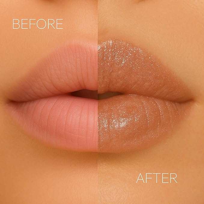 Formless Beauty | Euphoria Lip Gloss by Jenny McCarthy | Chestnut-Brown Shine | Vegan Hydrating Formula | Non-Sticky Aloe & Jojoba Infused | Paraben & Cruelty Free | Natural Lip Enhancer
