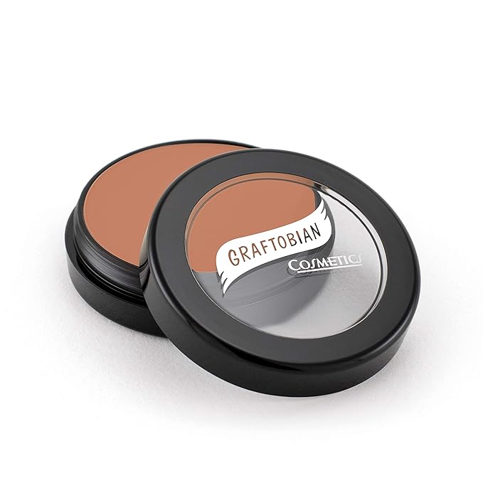 Graftobian HD Glamour Crème Foundation 1/2oz, Weightless Full Coverage Makeup, 65 Inclusive Shades, For All Skin Types, Natural or Full-Glam Looks, For Professionals and Beginners, Butterscotch