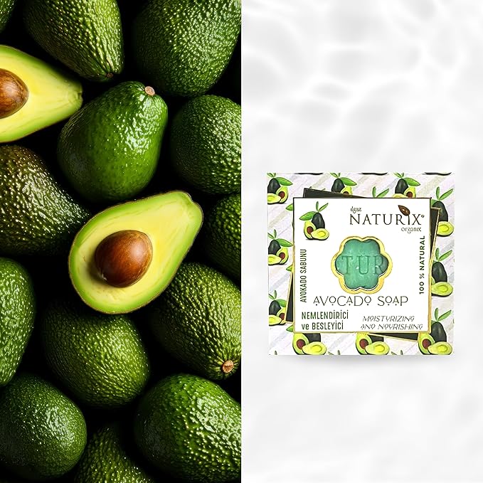 Avocado Organic Bar Soap Moisturizing Soap Made from Natural Oil | Hair Hand Face Body Bath Wash | Skin Care Cleanser Shampoo