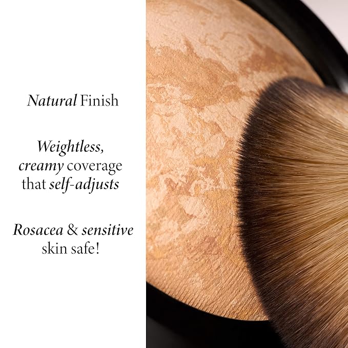 LAURA GELLER NEW YORK Award-Winning Baked Balance-n-Brighten Color Correcting Powder Foundation - Porcelain - Buildable Light to Medium Coverage - Demi-Matte Natural Finish