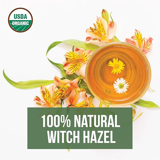 Witch Hazel Natural USP Oil – 100% Pure Astringent with 14% Natural Grain Alcohol | Hamamelis Virginiana Extract for Face, Skin, Hair & Wellness | Half Gallon | 64 Fl Oz | Net Weight 4.2 lbs