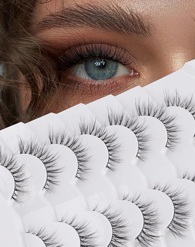 Onlyall False Eyelashes Natural Fake Eye Lashes Wispy False Lashes D97