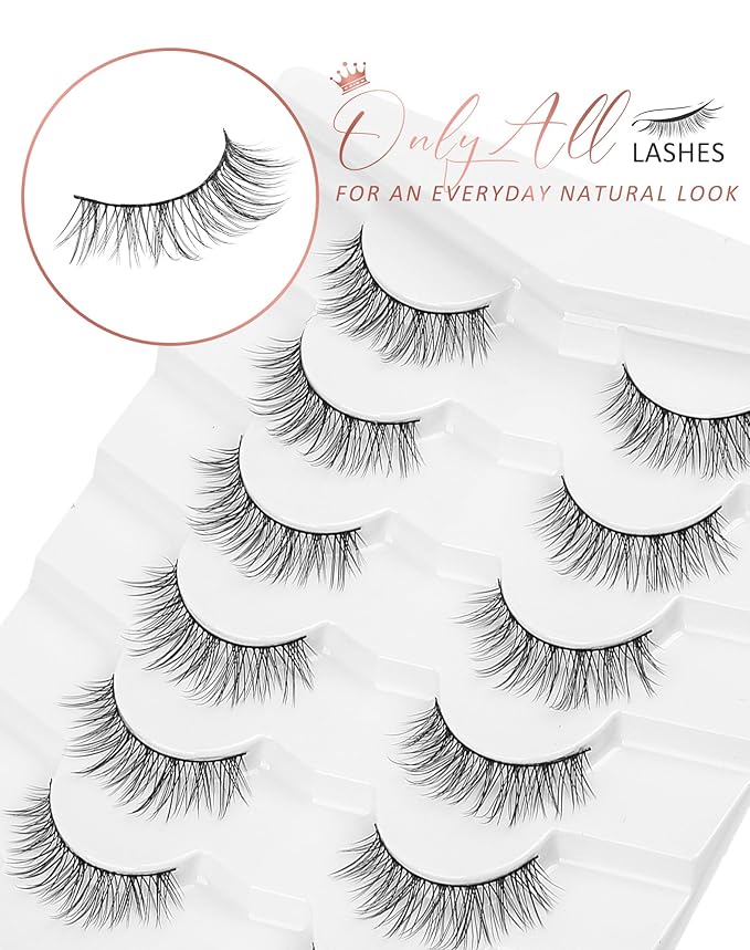 Onlyall Wispy Lashes Natural Flared False Eyelashes Fake Lashes DK28