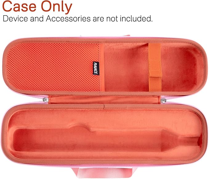 RAIACE Hard Carrying Case Compatible with dyson airstrait straightener, Travel Storage Bag. (for sale is case only) (Bronze red)