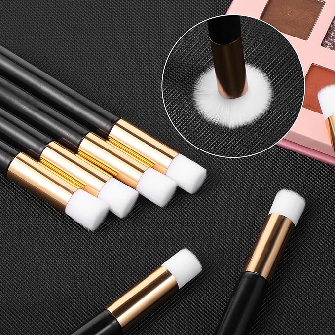 60 Pack Lash Brushes for Cleansing, Ultrafine Soft Bristles Shampoo Brush Makeup Brushes for Eyelash Extensions Lash Bath Nose Pore Deep Cleaning Brush Blackhead Remover Tool with Container - Black