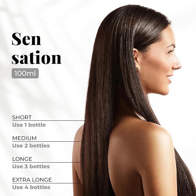 Expert Hair Sensation, Brazilian Keratin Hair Treatment - Anti Frizz for All Hair Types – Long-Lasting Straightening - Keratina Para Alisar El Pelo, Emulsion Zero Alisado (100ml/3.38 oz)