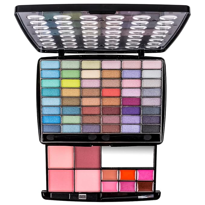 SHANY Glamour Girl Makeup Kit Eyeshadow Beauty Palette with Eye shadows, Blushes, Lipstick Lip-gloss, Make up Mirror, Cosmetics applicators, Premium Gift Packaging - Glamour