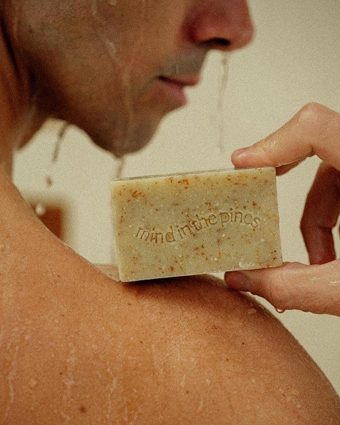 Jackfir The Bushwhacker Bar Soap, Organic Soap for Men, Hydrating Coconut and Olive Oil Helps Moisturize the Skin, Exfoliating Wheat Bran, EWG Verified, For All Skin Types, 3.65 oz