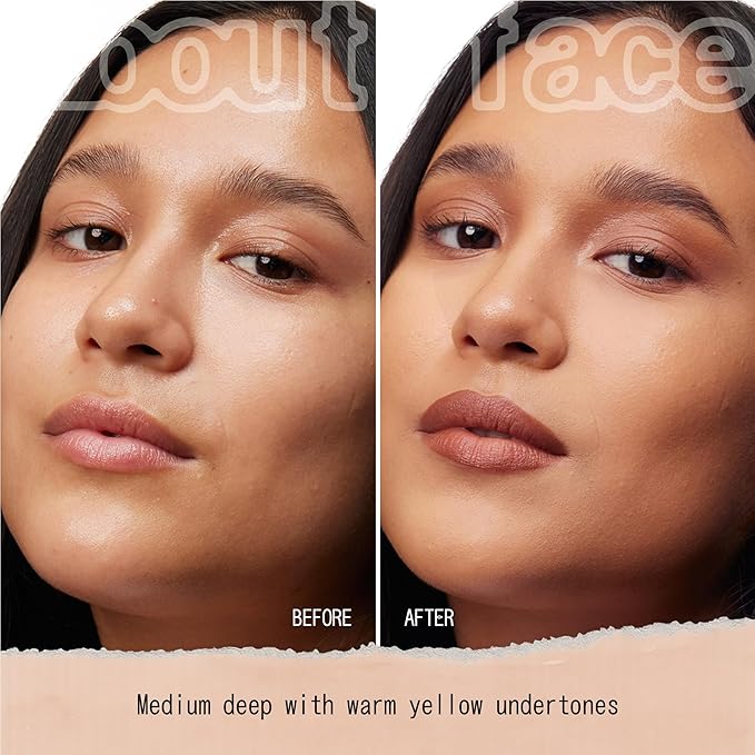 about-face THE PERFORMER Skin-Focused Foundation MD1Warm – Medium Coverage, Long-Wear, Breathable & Buildable Base – Clean, Vegan, Hydrating Formula with Blue Agave & Chlorella – 1.08oz